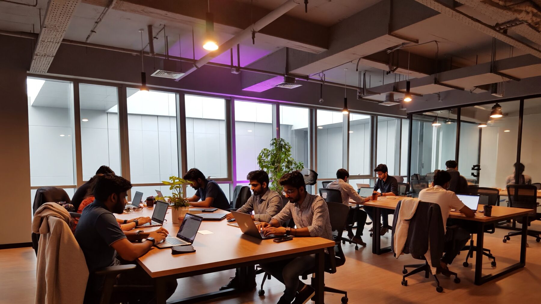 Founders working on campus in Gurugram